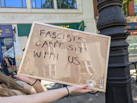 FASCISTS CAN'T SIT WITH US